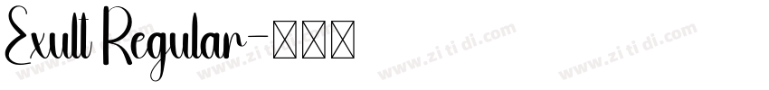 Exult Regular字体转换